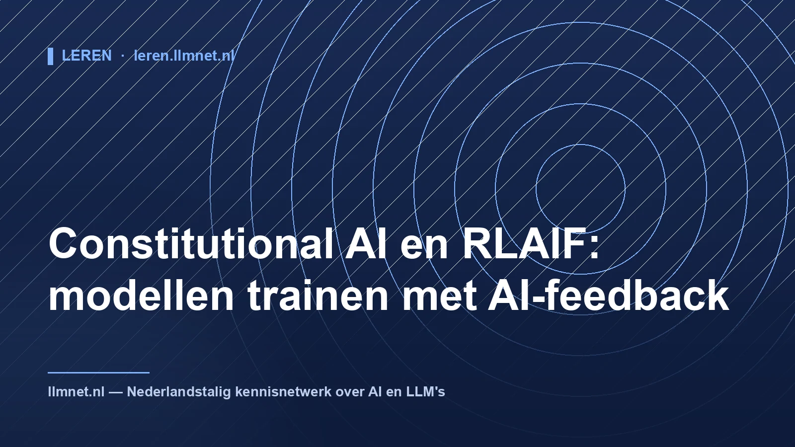 Constitutional AI en RLAIF: trainen met AI-feedback