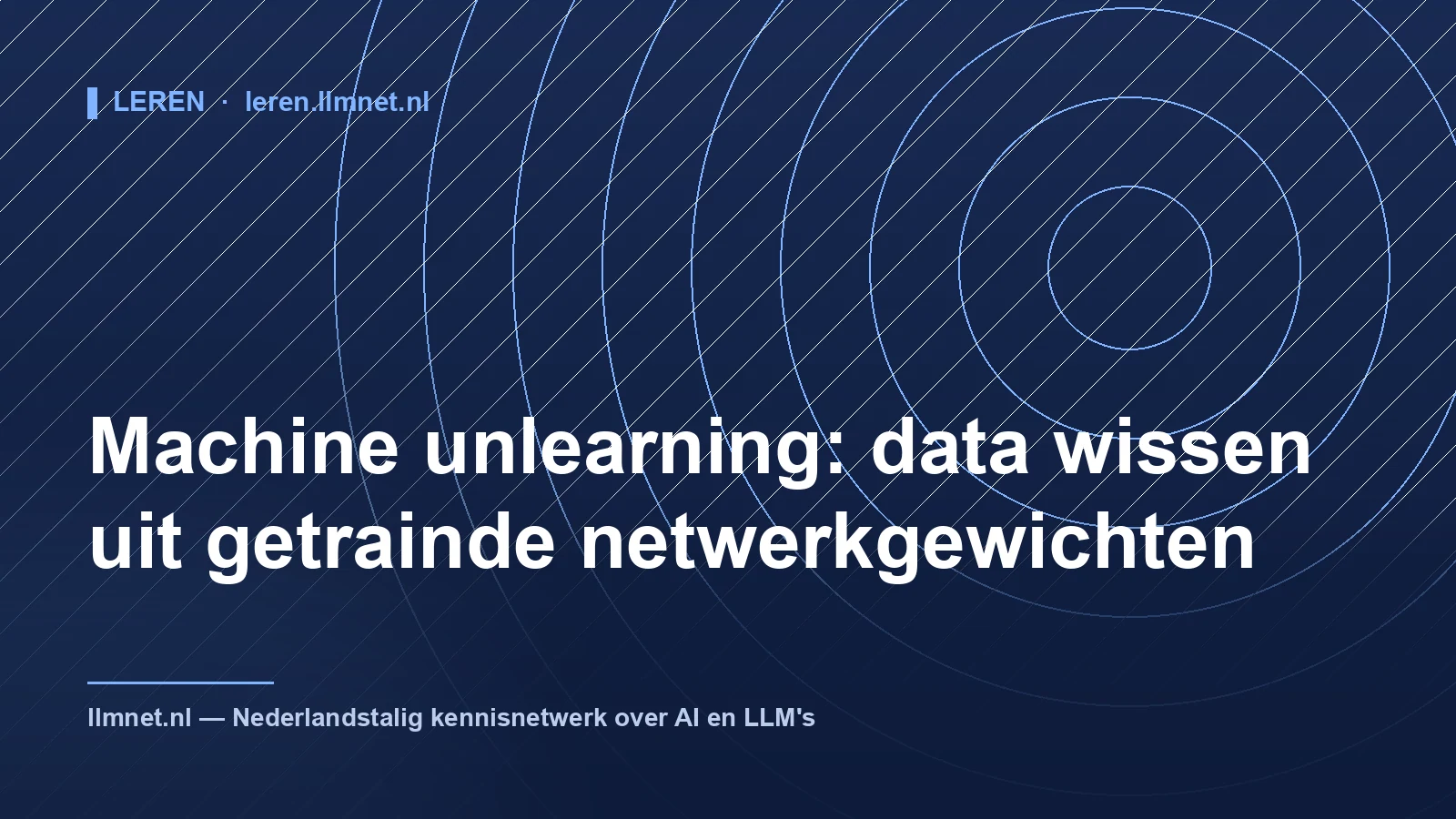 Machine unlearning: data wissen uit netwerkgewichten