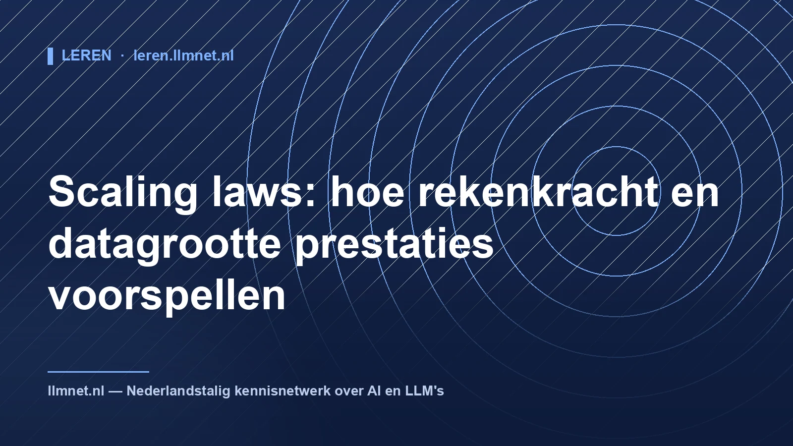 Scaling laws: rekenkracht en datagrootte